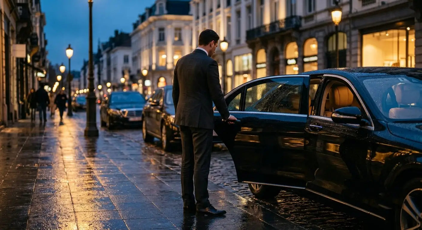 Chauffeur Taxi Aéroports ouvrant la portière à un passager