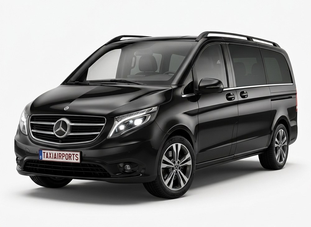Van Mercedes Vito noir — minivan familial Taxi Aéroports
